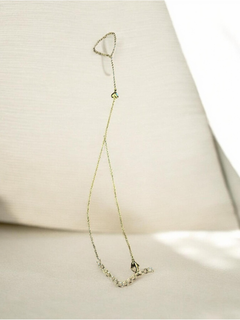 Delicate Gold Lariat bracelet/ ring